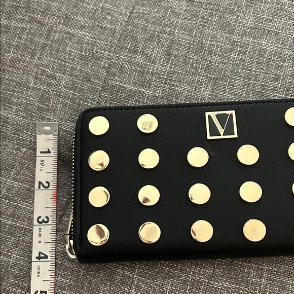 VS Black and Gold Studded Women's Wallet - Picture 4 of 6